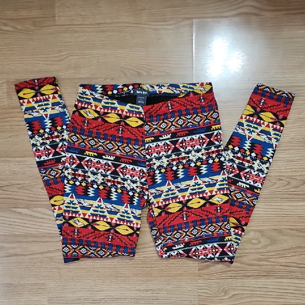 Soho Girls Multicolor Patterned Leggings